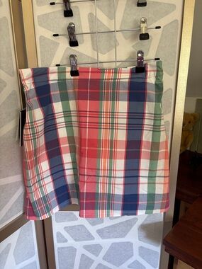 RLX Ralph Lauren Plaid Mini Skort in Red, Blue & Green